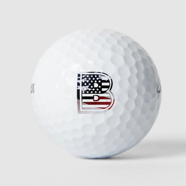 Monogram B USA Flag Golfball (Vorderseite)