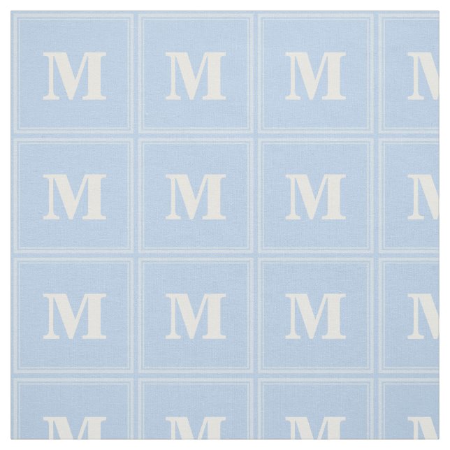 Monogram Baby Blue Stoff (Muster)