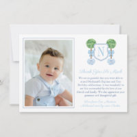 Monogram Baby Boy Geburtstag Weihnachtsbild Tha