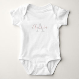 Monogram Baby Girl Strampler