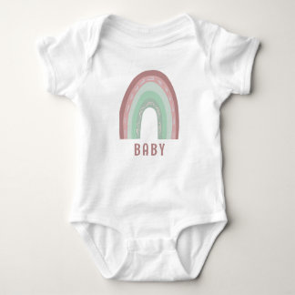Monogram Baby Name Earthy Boho Rainbow Baby Bodysu Baby Strampler
