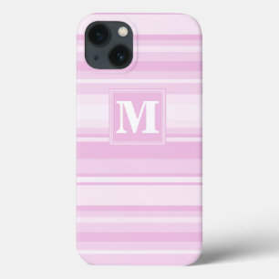 Monogram Baby Pink Streifen Case-Mate iPhone Gehäu Hülle