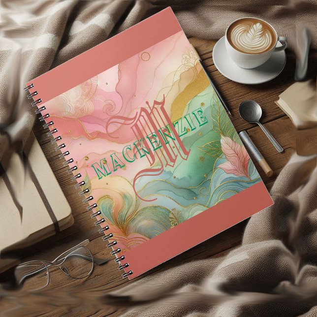 Monogram Back to School Hausaufgaben Chic Preppy G Notizblock (Monogram Back to School Homework Chic Preppy Girls Notebook)