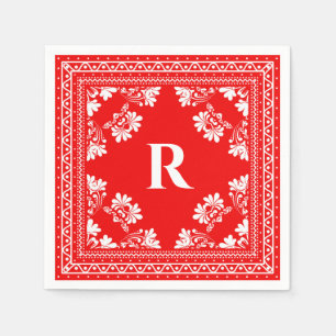 Monogram Bandanna-Muster Serviette