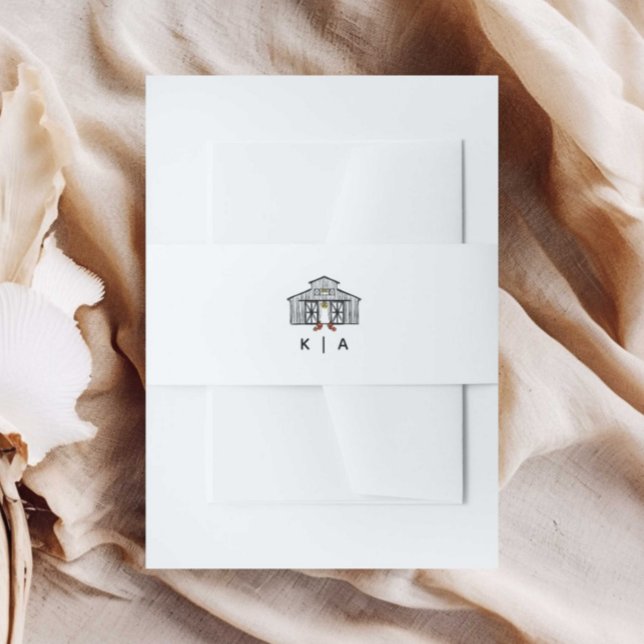 Monogram Barn Invitation Belly Band (Von Creator hochgeladen)