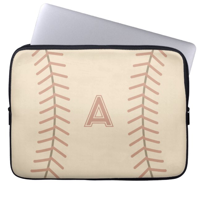 Monogram Baseball Notebook Sleeve Geschenk (Vorderseite)