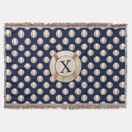 Monogram Baseball Sportmuster Decke