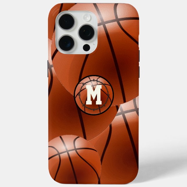 Monogram Basketball Case-Mate iPhone Hülle (Rückseite)