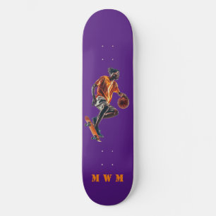 Monogram Basketball Einzigartiges Design-Skateboar Skateboard