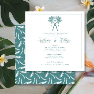 Monogram Beach Engagement Party für Knotted Palm T Einladung