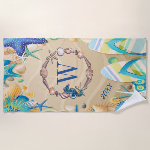Monogram Beach Handtuch