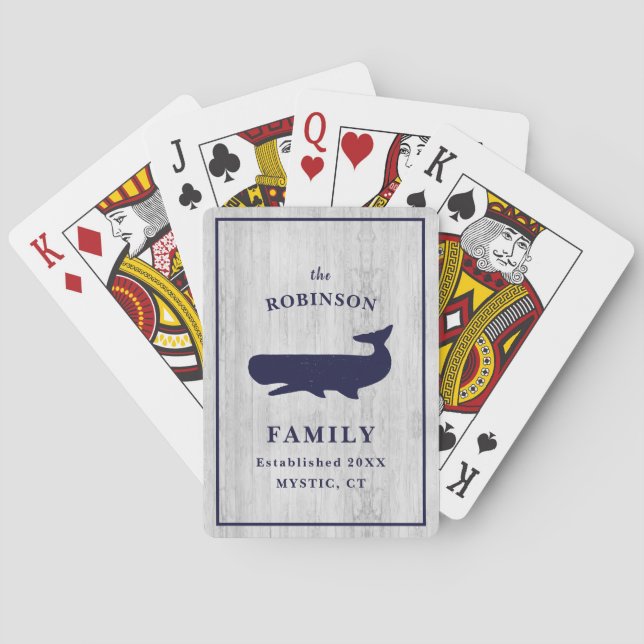 Monogram Beach House Rustic Spielkarten (Rückseite)