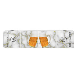 Monogram Beer White Gold Marmor mit benutzerdefini Pong Tisch