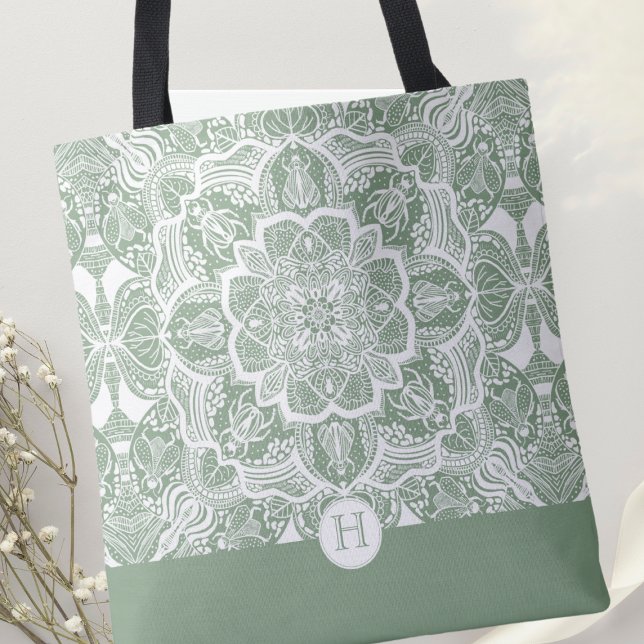Monogram Beetles Mandala Tote Bag (Von Creator hochgeladen)