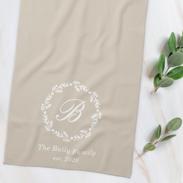 Monogram Beige Geschirrtuch (Von Creator hochgeladen)