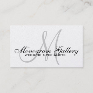 Monogram Beruflich Business Card Gold Foil Visitenkarte