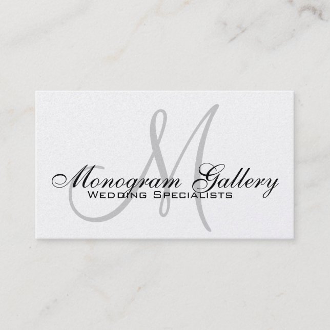 Monogram Beruflich Business Card Gold Foil Visitenkarte (Vorderseite)
