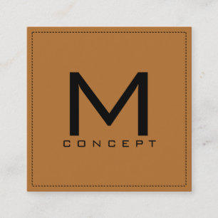 Monogram Beruflich Elegant Moderner Kupfer Quadratische Visitenkarte