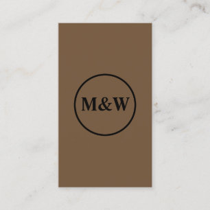 Monogram Beruflich Elegant Visitenkarte