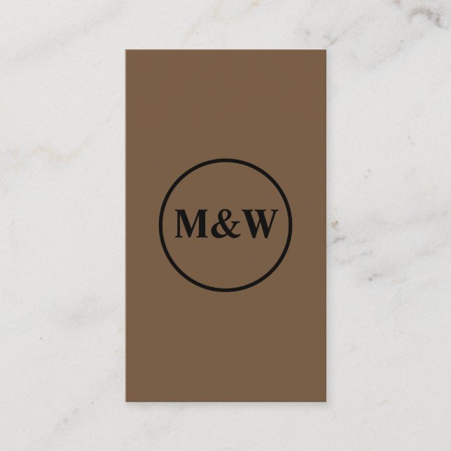 Monogram Beruflich Elegant Visitenkarte (Vorderseite)