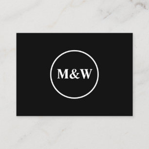 Monogram Beruflich Elegant Visitenkarte