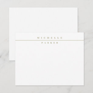 Monogram Beruflich Sage Green Border Stationer Mitteilungskarte