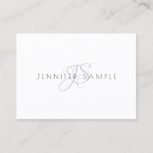 Monogram Beruflich Simple Template Elegant Visitenkarte