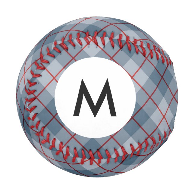 Monogram Bias Kariert Blue Red Stripe Baseball (Vorderseite Links)