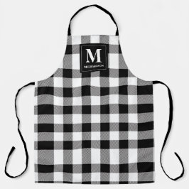 Monogram Black and White Buffalo Kariert Schürze
