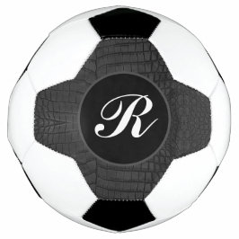 Monogram Black Crocodile Leather Print Fußball