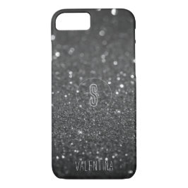 Monogram Black Glitzer Sparkle Case-Mate iPhone Hülle