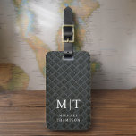 Monogram Black Metallic Elegant Pattern Gepäckanhänger<br><div class="desc">Erleben Sie Ihre Reise mit unserem Classic Elegant Modern Minimalistischen Monogram Gepäcktag. Dieses liebevoll gestaltete Accessoire verbindet zeitlose Eleganz mit zeitgemäßem Minimalismus und sorgt dafür, dass sich Ihr Gepäck durch Eleganz hervorhebt. Dieses Gepäckanhänger ist mit Präzision und Liebe zum Detail gestaltet und ist mehr als nur ein praktisches Objekt; es...</div>
