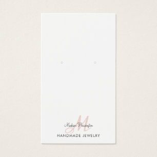 Monogram Black Pink Earring Juwelier Display Card