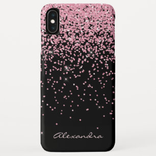 Monogram Black & Pink Sparkle und Glitzer Case-Mate iPhone Hülle