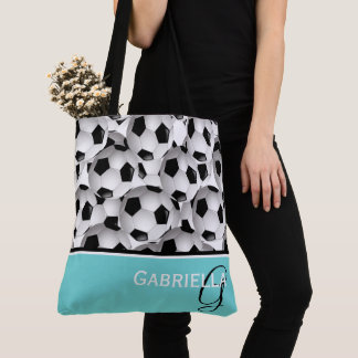 Monogram Black Soccer Ball Pattern