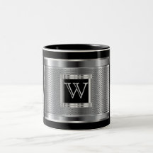 Monogram Black und Silver Steel Metal Mesh