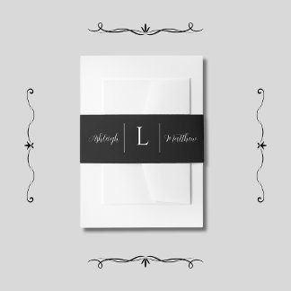 Monogram Black Wedly Band