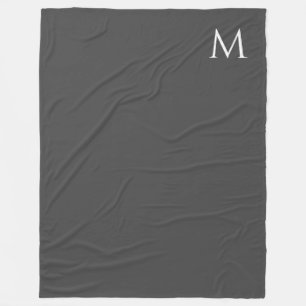 Monogram Blankets Elegante Personalisierte Vorlage Fleecedecke