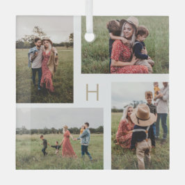 Monogram Blocks Editable Color Foto Ornament