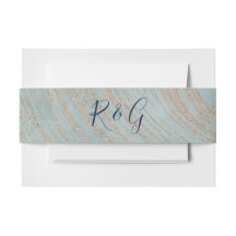 Monogram Blue and Copper Marmor Design