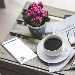 Monogram Blue Coral Letter K Notes Post-it Klebezettel