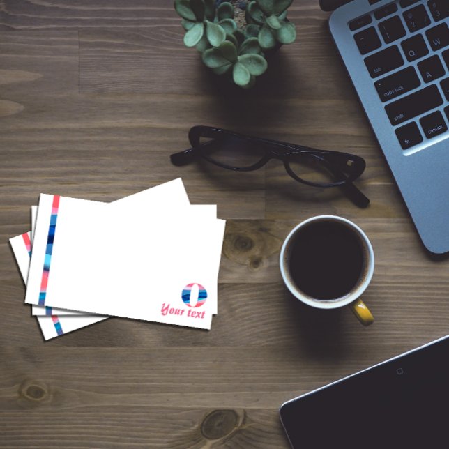 Monogram Blue Coral Letter O Notes Post-it Klebezettel (Von Creator hochgeladen)