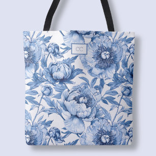 Monogram Blue Floral Bridesmaid Blume Shopping
