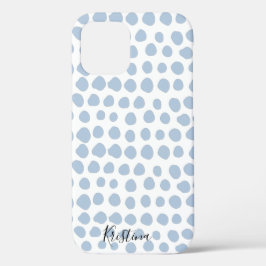 MONOGRAM BLUE GEPUNKTET iPhone Case