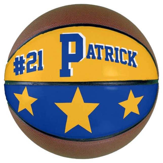 Monogram Blue & Gold Basketball (Vorderseite)