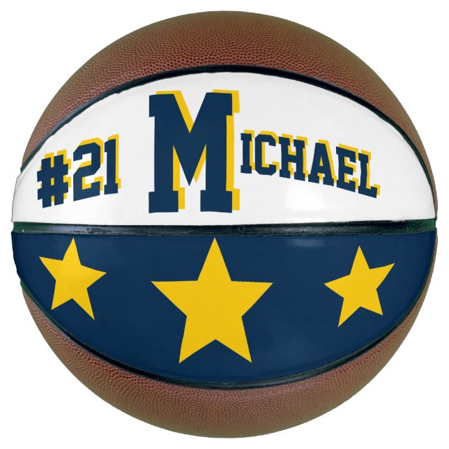 Monogram Blue & Gold Basketball (Vorderseite)