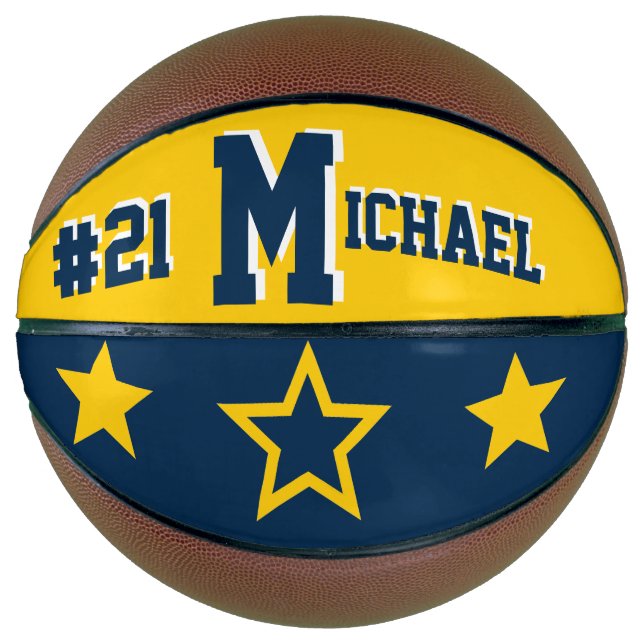 Monogram Blue & Maze Gold Basketball (Vorderseite)