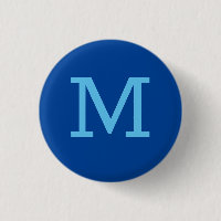 Monogram Blue Modern Fügen Sie Ihren Namen zuerst 