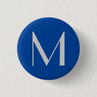 Monogram Blue Modern Fügen Sie Ihren Namen zuerst