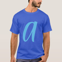 Monogram Blue Modern Fügen Sie Ihren Namen zuerst 